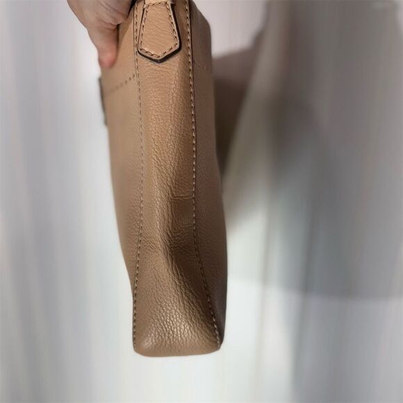 Tory Burch McGraw Crossbody Bag Devon Sand Pebbled Leather w/ Dust Bag Designer - Picture 7 of 12